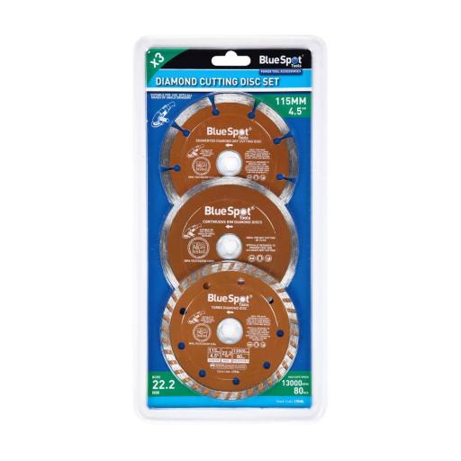3 PCE 115mm (4.5") Diamond Cutting Disc Set