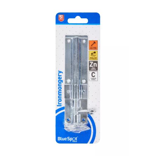 Ironmongery 152mm Zinc Plated Tower Bolt