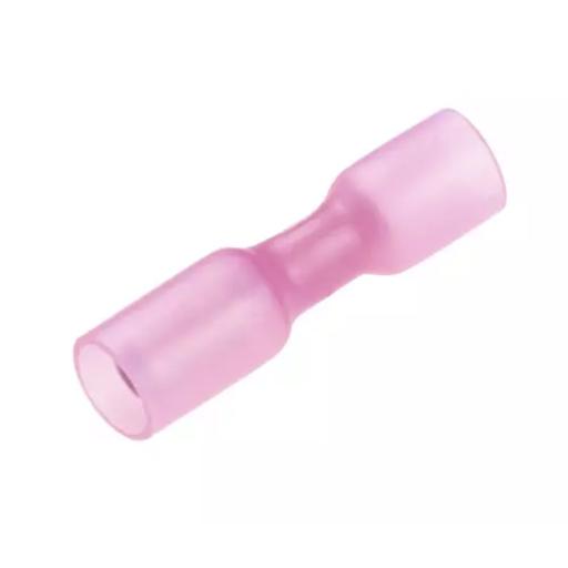 Female Bullet Heatshrink 4mm Fully Insulated - Red (Pack of 25)