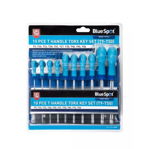 10 PCE T Handle Torx Key Set (T9-T50)