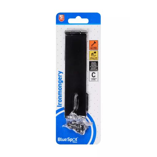 Ironmongery 152mm Black Powder Coated Hasp and Staple