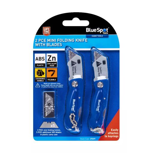 2 PCE Mini Folding Knives with Blades