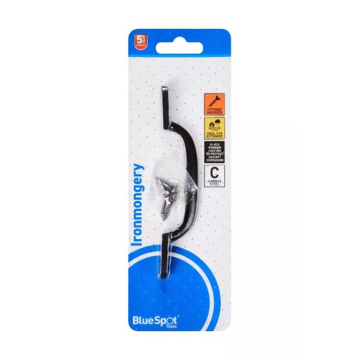 Ironmongery 150mm Black Powder Coated Hot Bed Handle