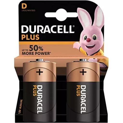 Card of Duracell D (Pack of 2)