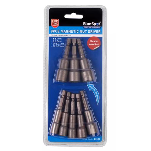 8 PCE Magnetic Nut Driver Set (6-13mm)