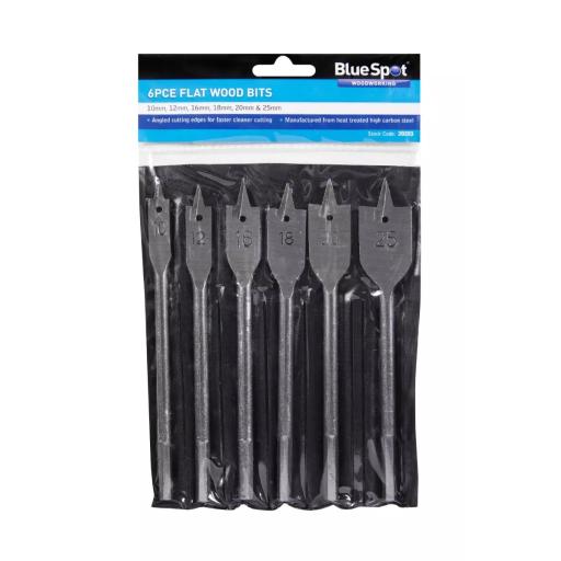 6 PCE Flat Wood Bit Set (10-25mm)