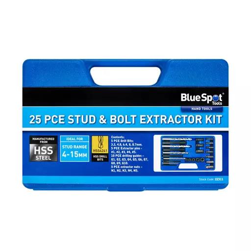 25 PCE Stud & Bolt Extractor Kit