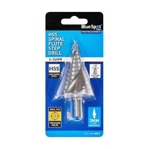 HSS Spiral Flute Step Drill (6-36MM)