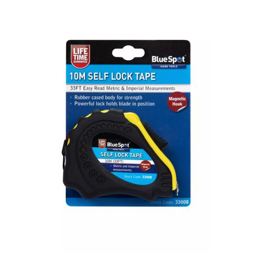 10m (33ft) Soft Grip Auto-Lock Tape Measure