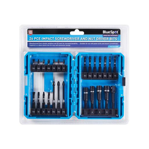 26 PCE Impact Screwdriver And Nut Driver Bits