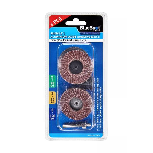 6 PCE 50mm (2") Aluminium Oxide Sanding Discs
