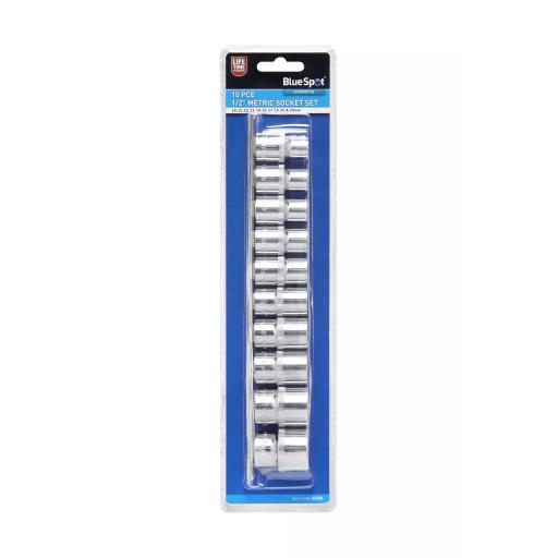 10 PCE 1/2" Metric Socket Set (10-24mm)