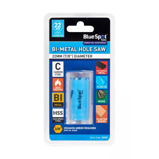 22mm (7/8") Bi-Metal Hole Saw