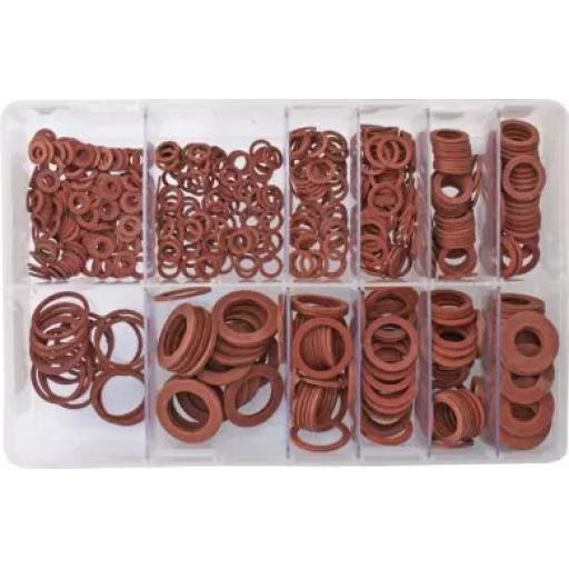 Assorted Fibre Washers Metric (600 Pieces )
