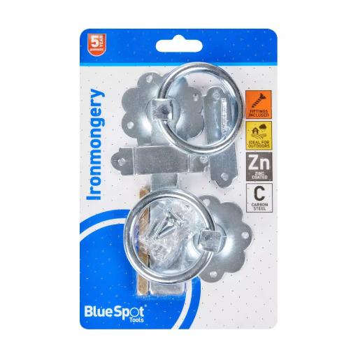 Ironmongery 152mm Zinc Plated Ring Latch