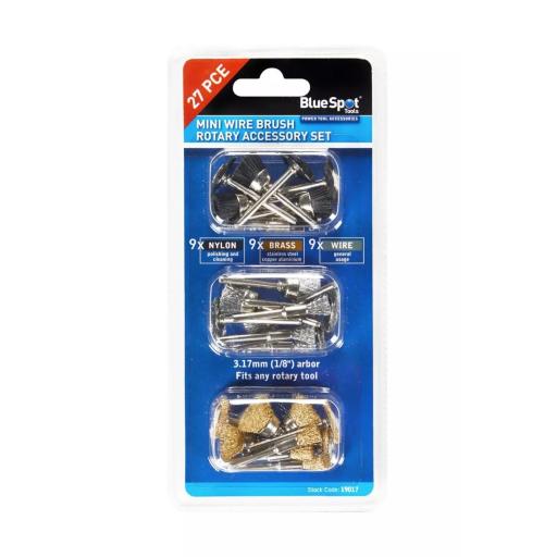 27 PCE Mini Wire Brush Rotary Accessory Set