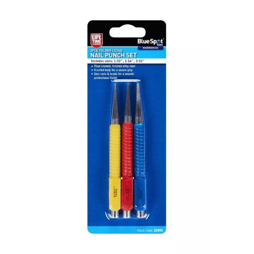 3 PCE Nail Punch Set
