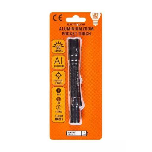 Electralight Aluminium Zoom Pocket Torch