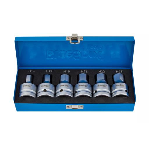 6PCE 3/4" Drive Hex Bit Sockets H14-H23