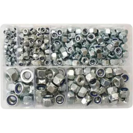 Assorted Nylon Insert Nuts (Metric) (400 Pieces)