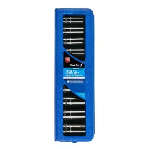 10 Piece 1/2 inch Metric Deep Impact Sockets