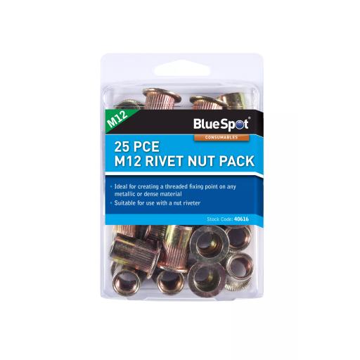 25 PCE M12 Rivet Nut Pack