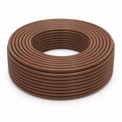 Brown Flexible PVC Cable Sleeving - 100m Reel
