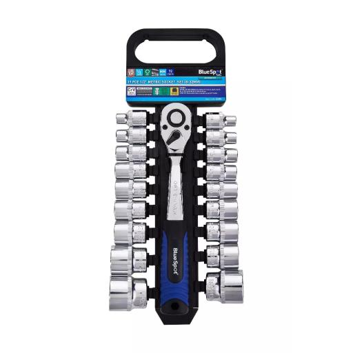 19 PCE 1/2" Drive Metric Socket Set (8-32mm)