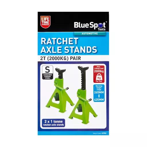 2T (2000KG) Pair Ratchet Jack Stands
