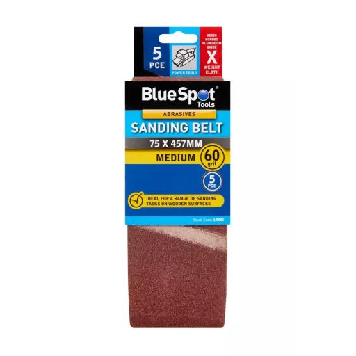 5 PCE 75 x 457mm Sanding Belt 60 Grit