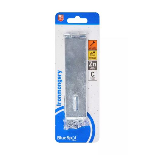 Ironmongery 152mm Zinc Plated Hasp and Staple