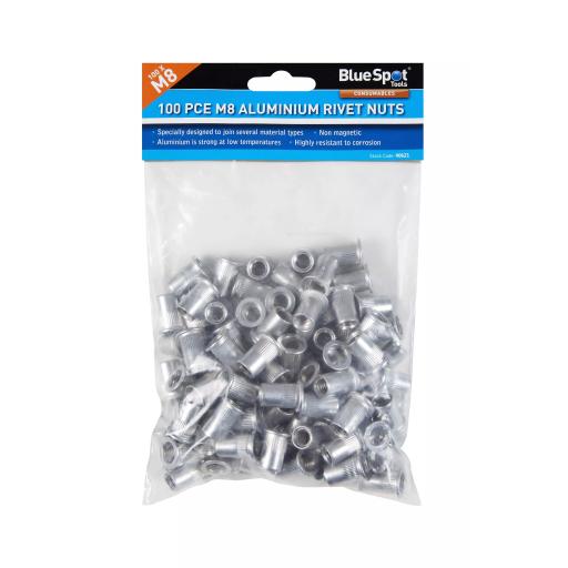 100 PCE M8 Aluminium Rivet Nuts