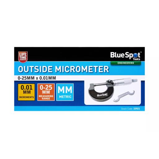 0-25MM x 0.01MM Outside Micrometer