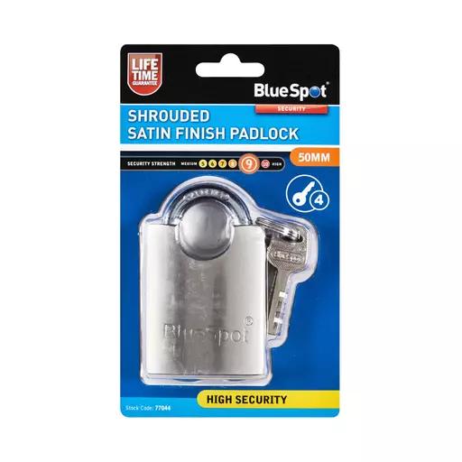 50mm Shrouded Satin Finish Padlock