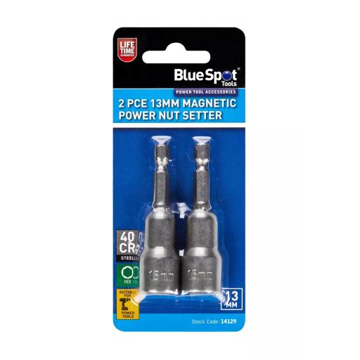 2 PCE 13mm Magnetic Power Nut Setter