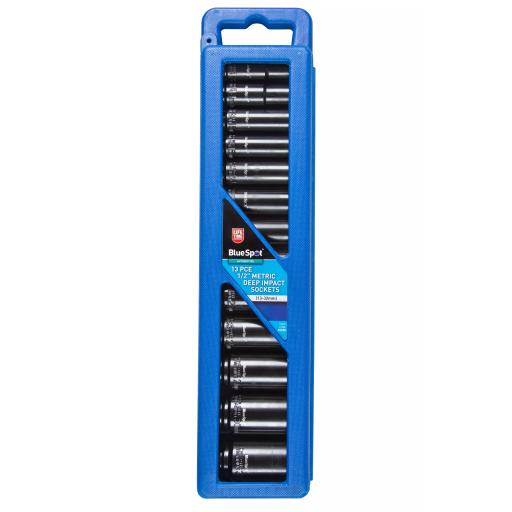 13 PCE 1/2" Metric Deep Impact Sockets (13-32mm)