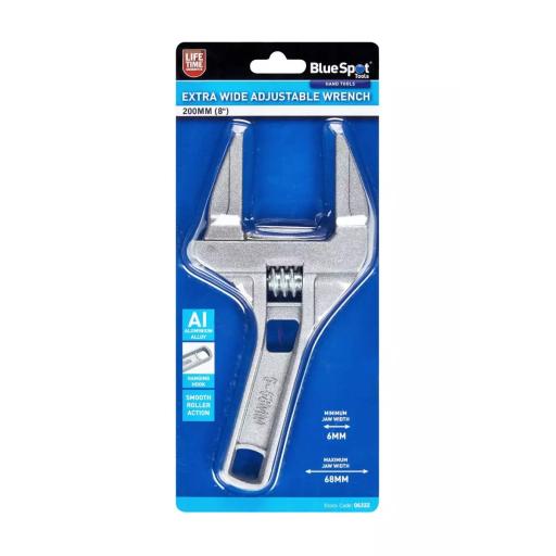 200mm (8") Extra Wide Adjustable Wrench