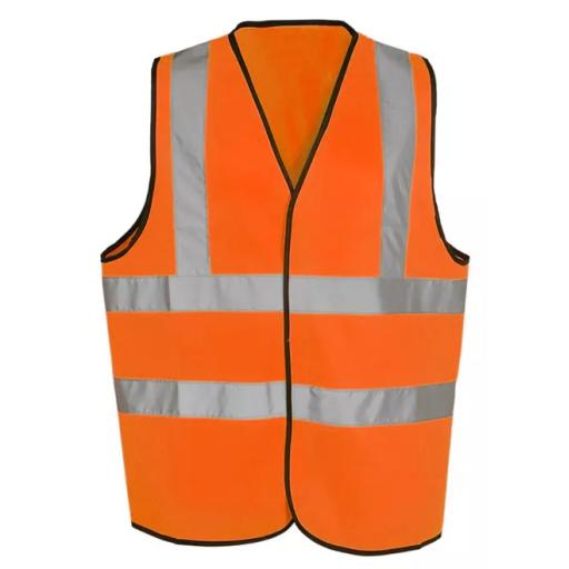 Orange High Visibility Waistcoat (Pack of 1)