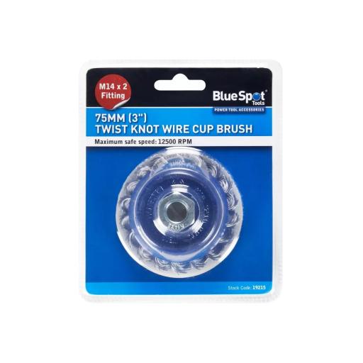 75mm (3") M14 x 2 Twist Knot Wire Cup Brush
