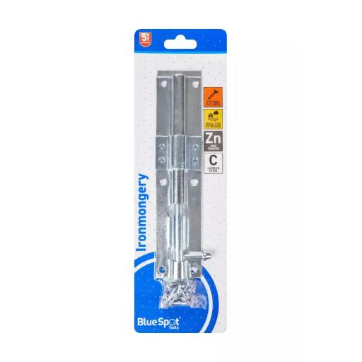 Ironmongery 200mm Zinc Plated Tower Bolt