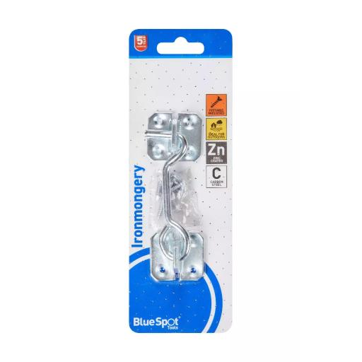 Ironmongery 102mm Zinc Plated Cabin Hook