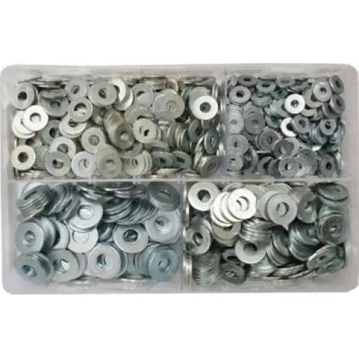 Assorted Flat Washers 3/16-3/8 (1000 Pieces )