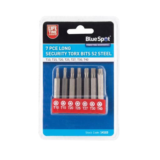7 PCE Long Security Torx Bits
