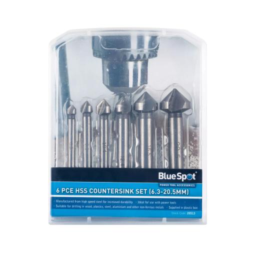 6 PCE HSS Countersink Set (6.3-20.5mm)