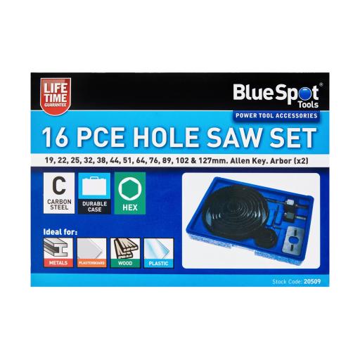 16 PCE Hole Saw Set (19 - 127mm)