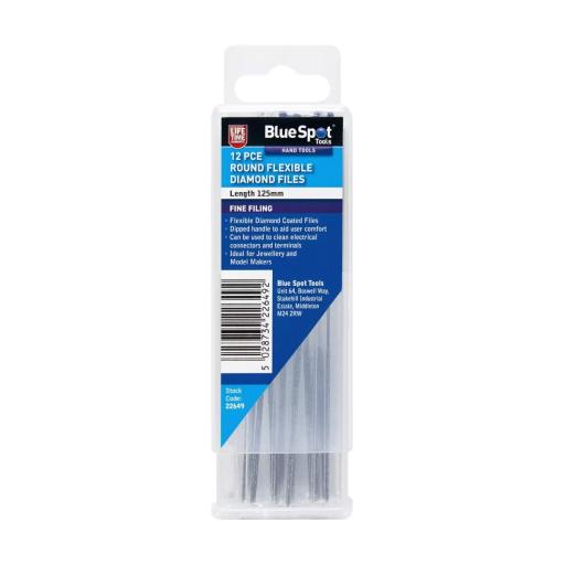 12 PCE Round Flexible Diamond Files