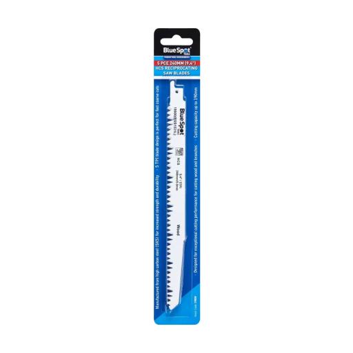 5 PCE 240mm (9.4") HCS Reciprocating Saw Blades