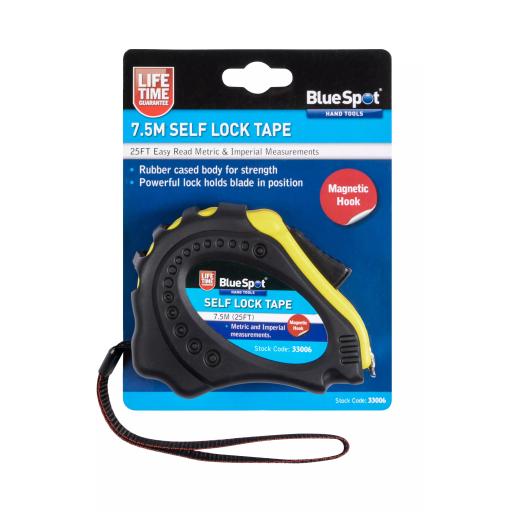 7.5m (25ft) Soft Grip Auto-Lock Tape Measure