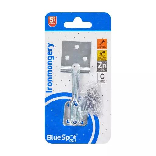Ironmongery 102mm Zinc Plated Wire Hasp and Staple
