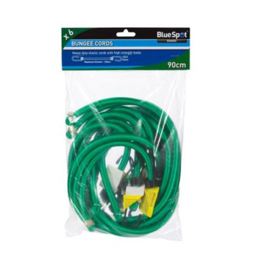 6 PCE 90cm Bungee Cord Set